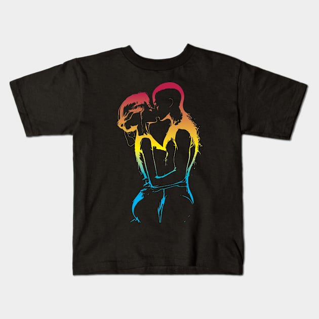 love kiss Kids T-Shirt by lkn